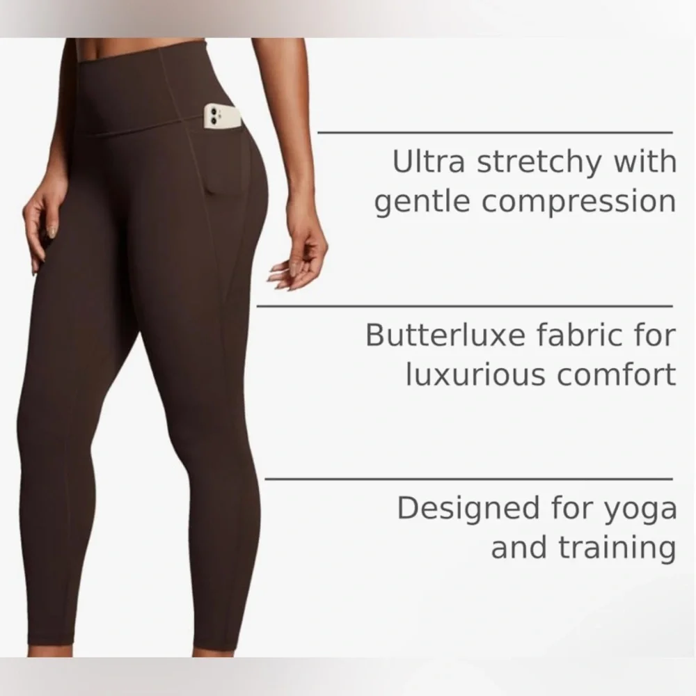 CRZ YOGA Womens Butterluxe Workout Leggings - Brown - Picture 4 of 8